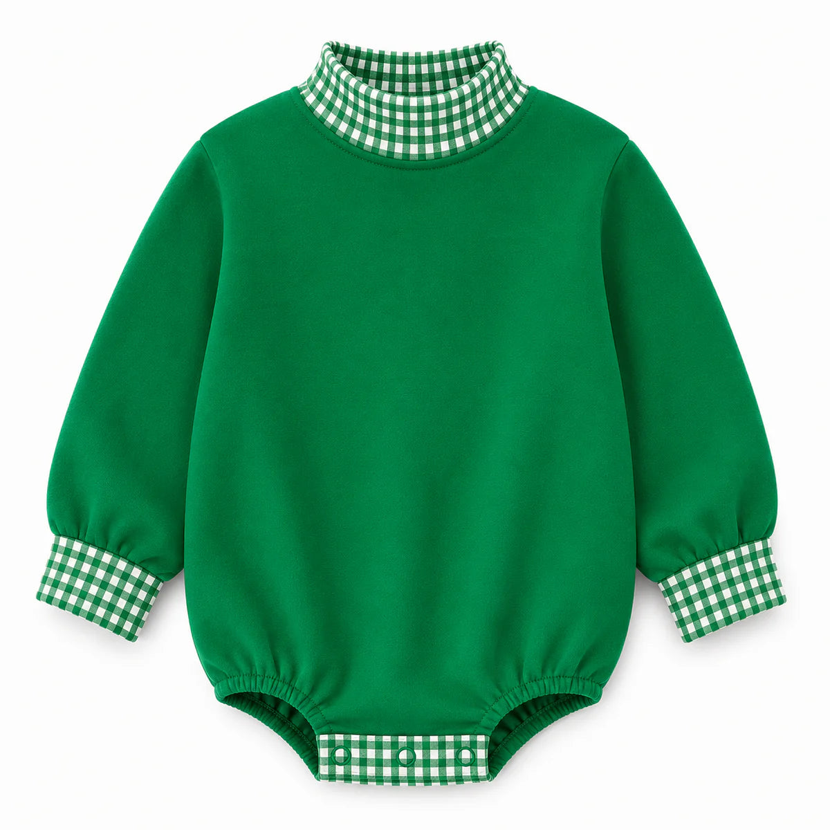 Gingham Mock Neck Baby Bubble | PRE-ORDER