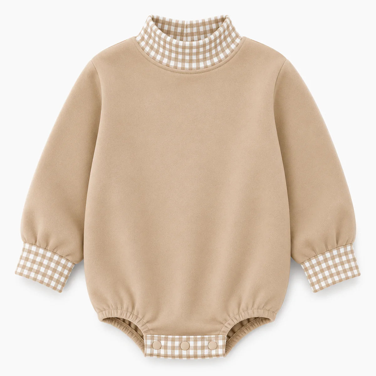 Gingham Mock Neck Baby Bubble | PRE-ORDER
