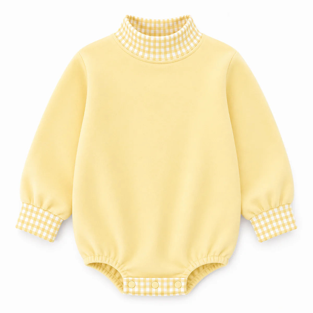Gingham Mock Neck Baby Bubble | PRE-ORDER