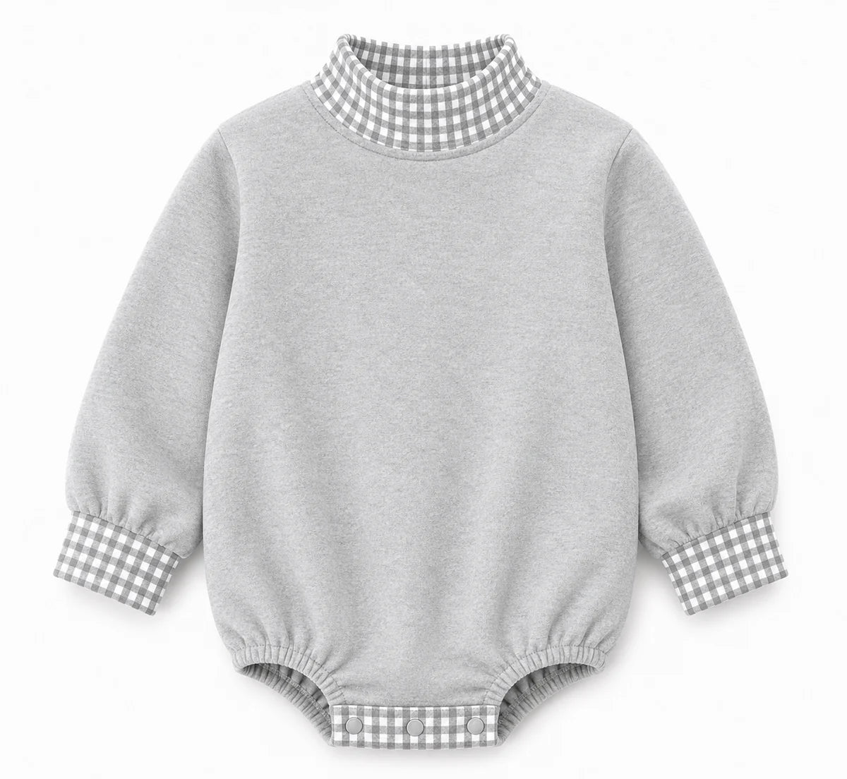 Gingham Mock Neck Baby Bubble | PRE-ORDER