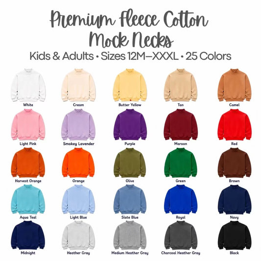 Premium Kids Mock Neck Sweatshirt | PRE-ORDER | 25 Colors