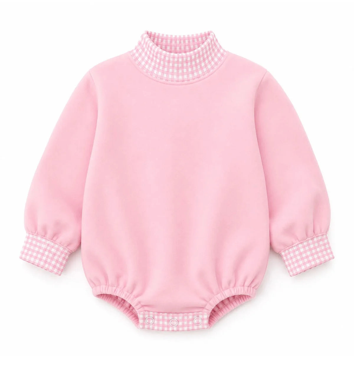 Gingham Mock Neck Baby Bubble | PRE-ORDER