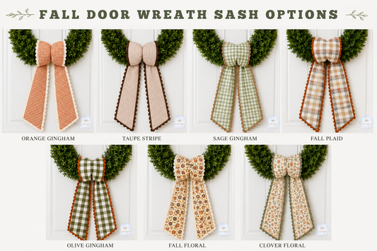 PREORDER | FALL BOW WREATH SASH -- Ric Rac